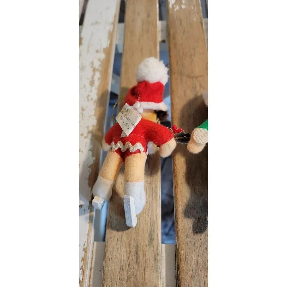 Handmade‎ skating elf kid boy girl doll ornament xm